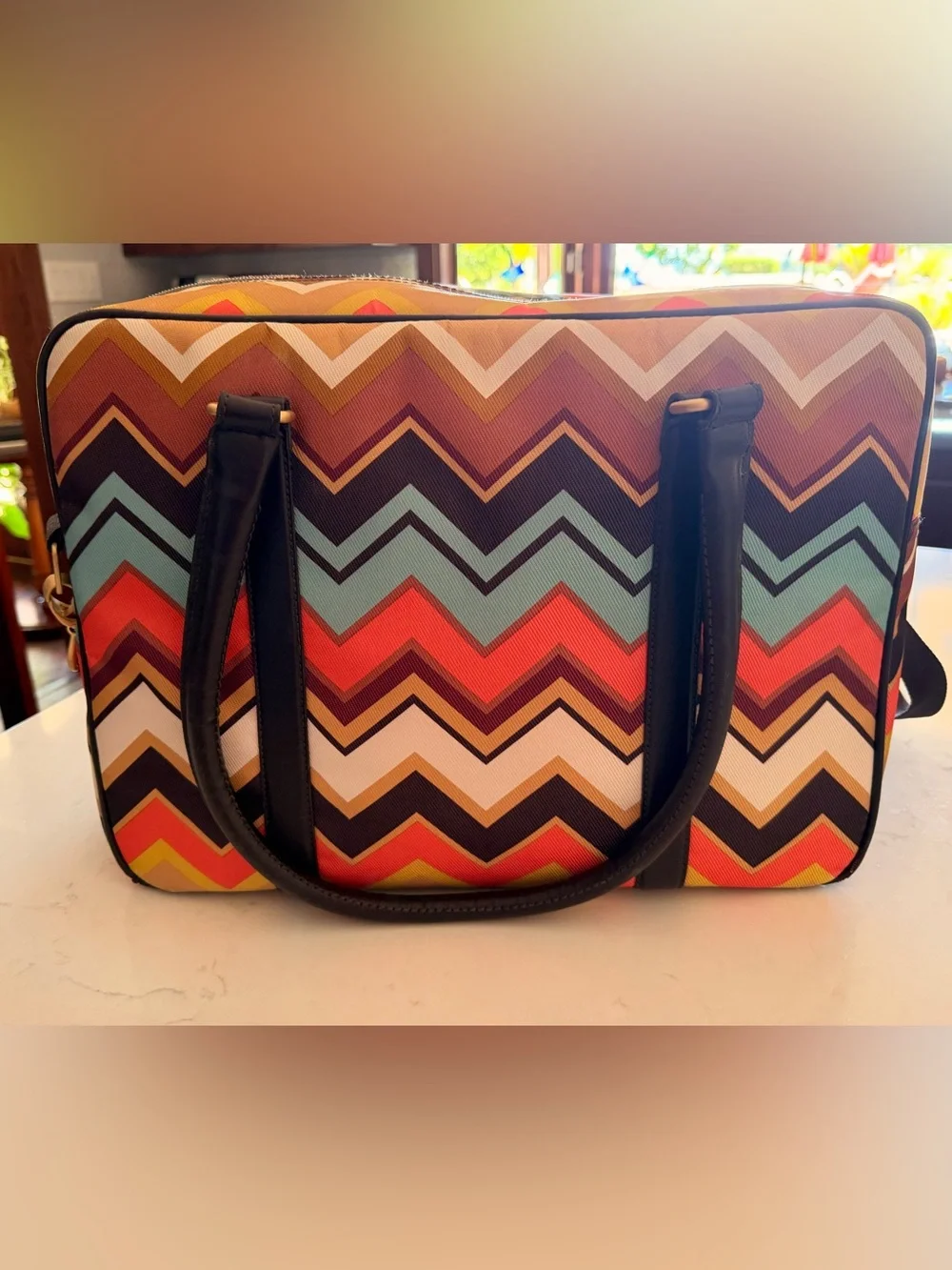 Missoni for Target Colore Zig Zag Travel Tote Bag Laptop Carry On 16x12x5